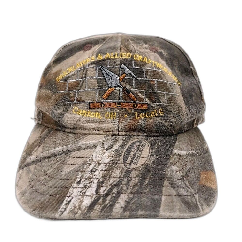 Camo Hat Bricklayers & Allied Craftworkers Local 6 Canton Ohio Adjustable #H5